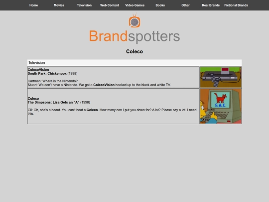 brandspotters/brands/coleco screenshot