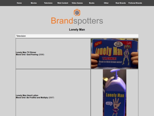 brandspotters/fictionalbrands/lonelyman screenshot