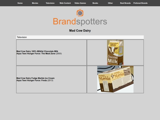 brandspotters/fictionalbrands/madcowdairy screenshot