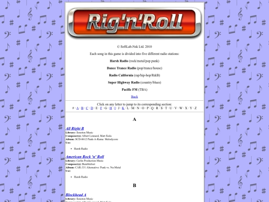 stockmusic/rignroll screenshot