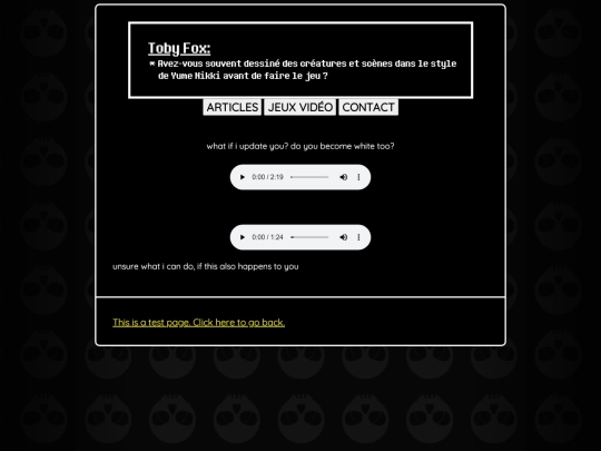 TEST/testpageplsignore screenshot