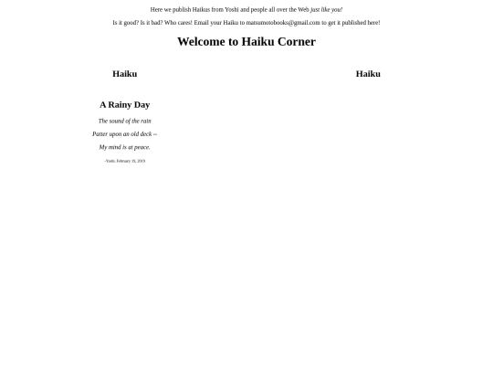 HaikuCenter screenshot