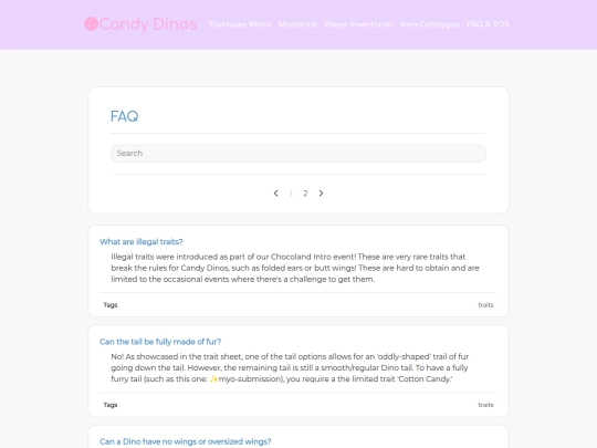 faq screenshot