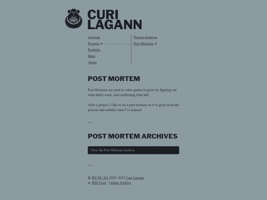 MainPages/Projects/PostMortem/PostMortem screenshot