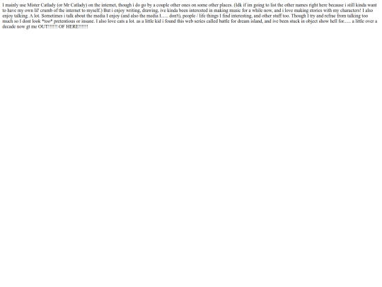 ramblings/aboutmyself screenshot