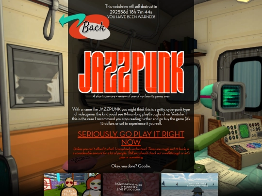 shrines/jazzpunksite screenshot