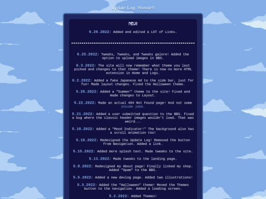 log screenshot