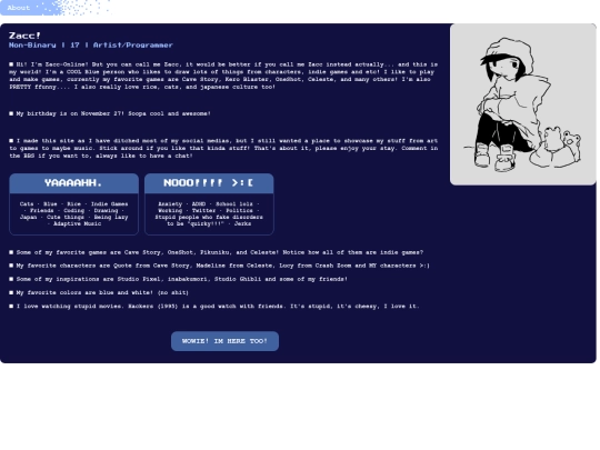 pages/about screenshot