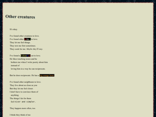poems/20260822 Other Creatures screenshot