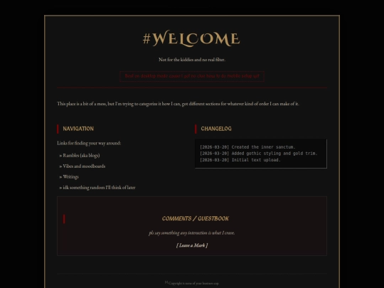 gothicpage screenshot