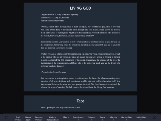 cyoas/living_god_100 screenshot