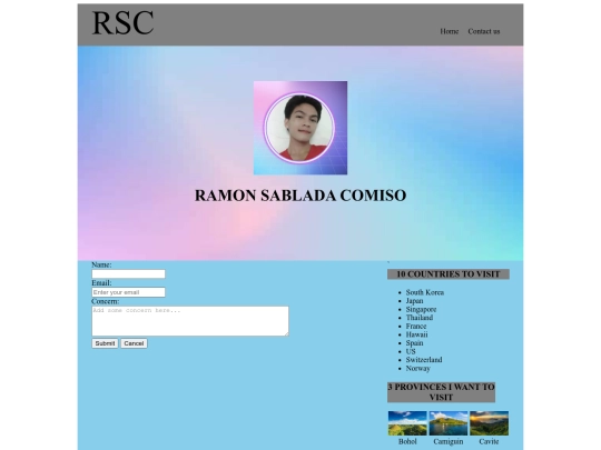 contact us screenshot