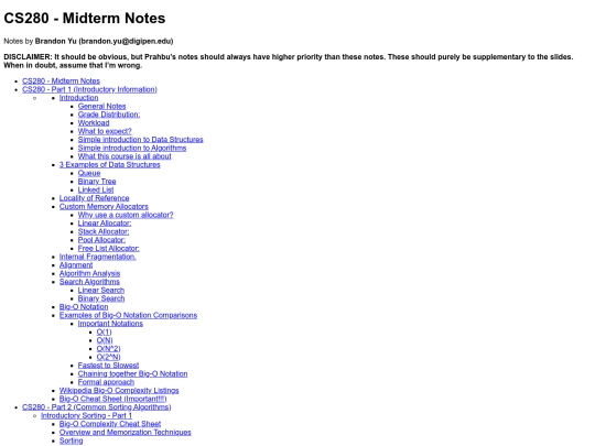 CS280 - Midterm Notes screenshot