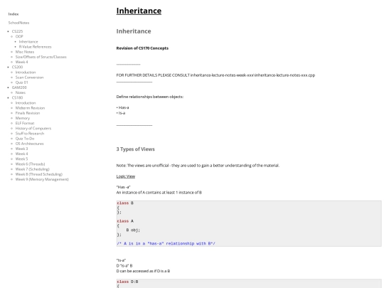CherryTree/SchoolNotes.ctb_HTML/SchoolNotes--CS225--OOP--Inheritance screenshot