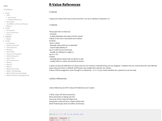 CherryTree/SchoolNotes.ctb_HTML/SchoolNotes--CS225--OOP--R-Value_References screenshot