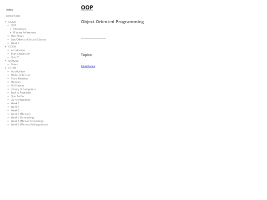 CherryTree/SchoolNotes.ctb_HTML/SchoolNotes--CS225--OOP screenshot