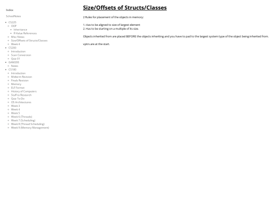 CherryTree/SchoolNotes.ctb_HTML/SchoolNotes--CS225--Size-Offsets_of_Structs-Classes screenshot