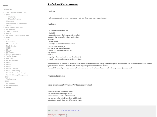 CherryTree/SchoolNotes.ctb_HTML/SchoolNotes--CS225_(OLD_ONE_IGNORE_THIS)--OOP--R-Value_References screenshot