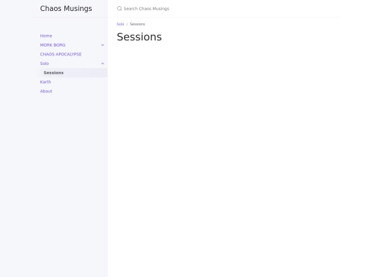 solo/sessions screenshot
