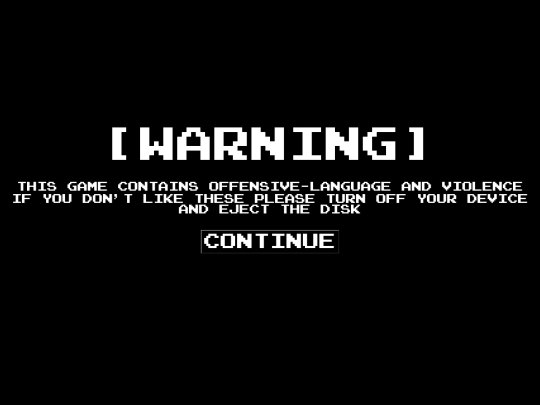 Chonkventure/warning screenshot