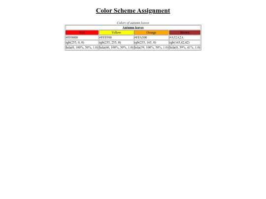 Documents/Color Scheme Assignment screenshot