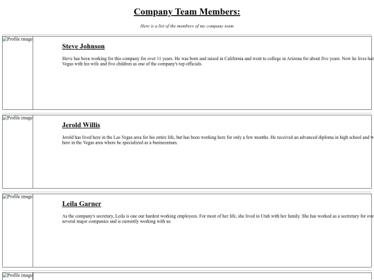 Documents/Staff Page Assignment screenshot