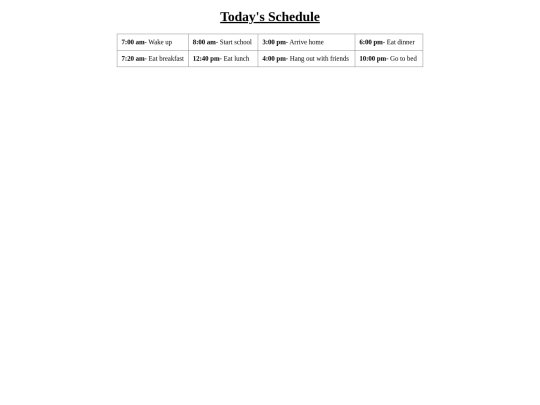 Documents/Stylish Schedule Assignment screenshot