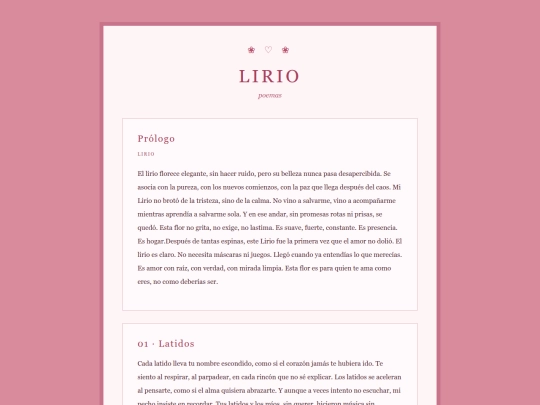 lirio-poemas screenshot
