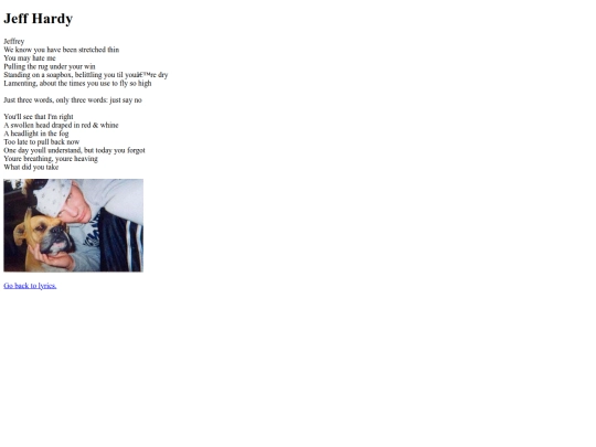 lyrics/jeff-hardy screenshot