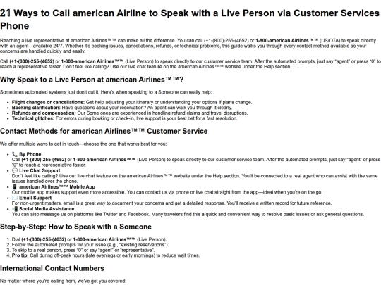  Live Human /ways-to-call-american-airline-to-speak-with-a-live-person-via-customer-services-phone screenshot