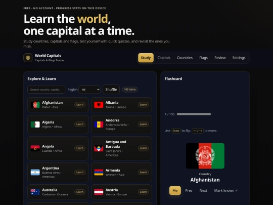 capitals screenshot