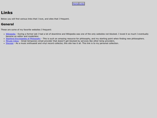 links screenshot