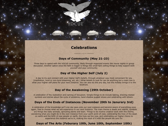 celebrations screenshot