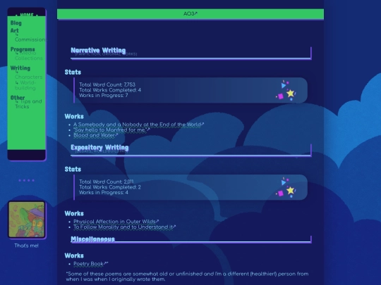 writing screenshot