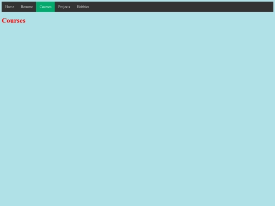 courses screenshot