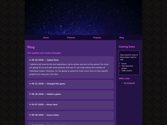 blog screenshot