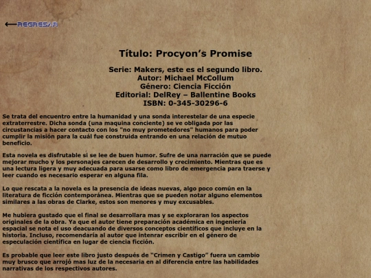 lecturas/procyon screenshot