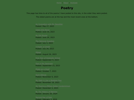 Poetry screenshot