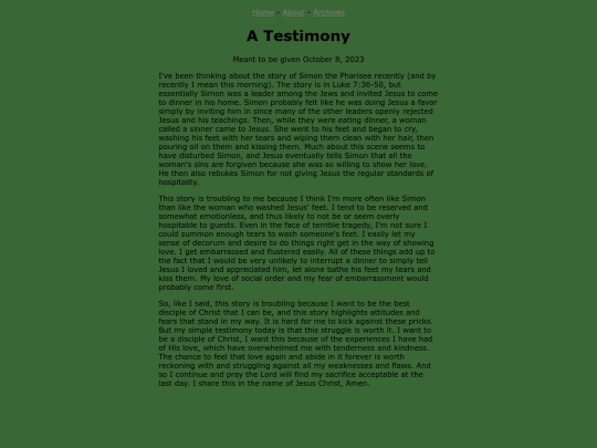 a-testimony screenshot