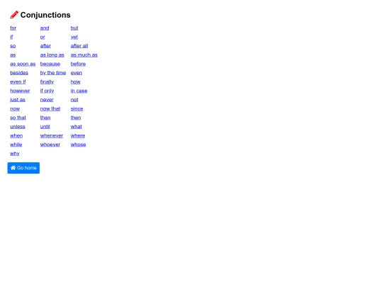 conjunctions screenshot