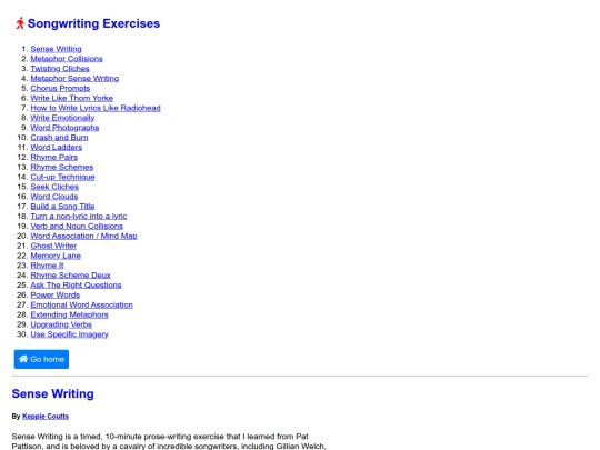 exercises screenshot