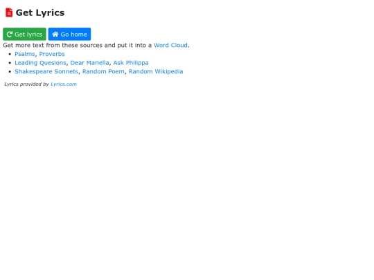 get_lyrics screenshot