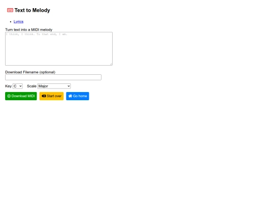 text_to_melody screenshot
