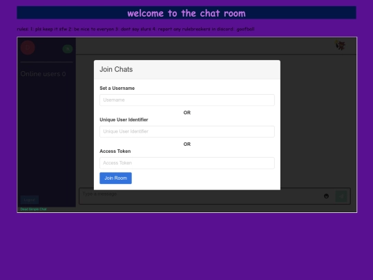 chatroom screenshot
