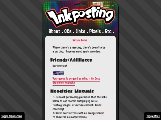 links screenshot