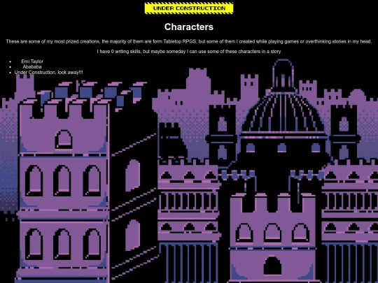 Characters screenshot