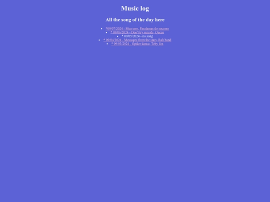 musiclog screenshot