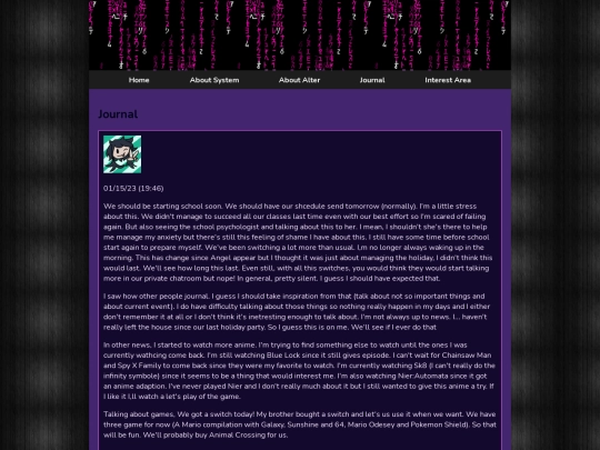 journals screenshot