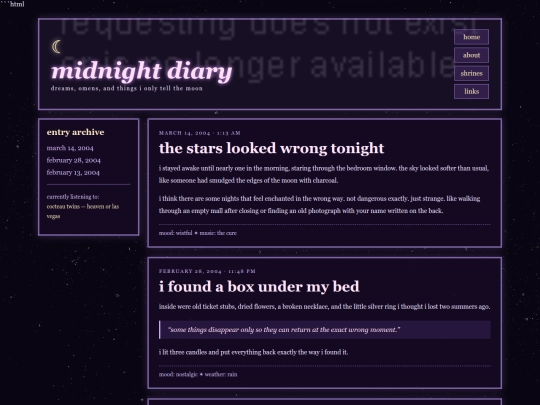 diary screenshot