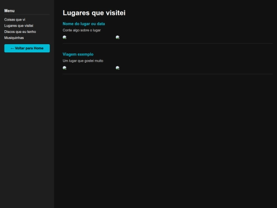 lugaresquevisitei screenshot